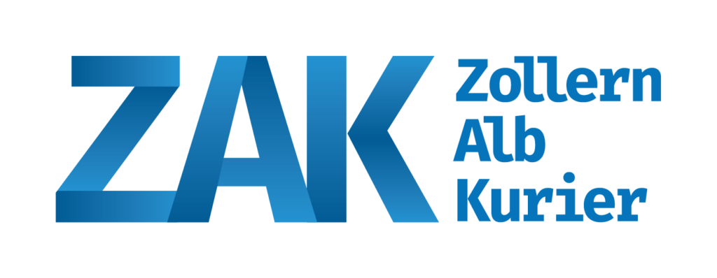 Blaue Buchstaben ZAK