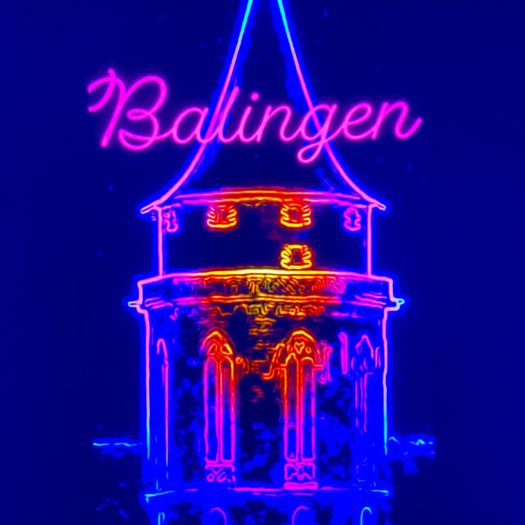 Überarbeitetes Foto mit Leuchtobjektoptik von Balingen
